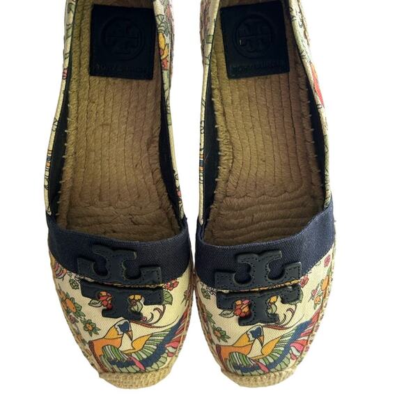 TORY BURCH Weston Flat Espadrille  Promised Land/Royal Navy 57785 Size 8 - Picture 6 of 10